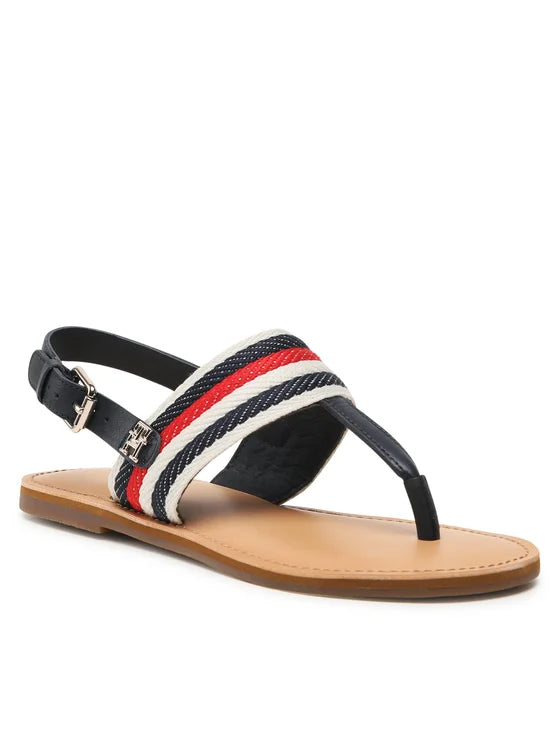 Tommy Hilfiger Sandały Flat Sandal Corporate FW0FW06988