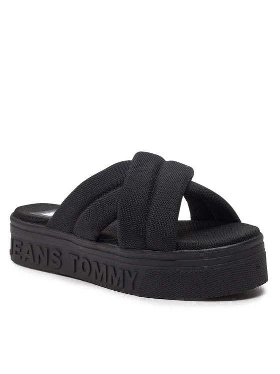 Tommy Jeans Klapki Tjw Lettering Flatform Sandal EN0EN02465