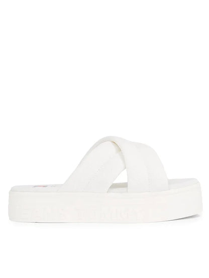 Tommy Jeans Klapki Tjw Lettering Flatform Sandal EN0EN02465